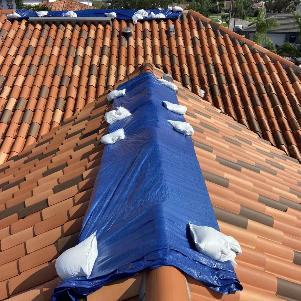 Tile roof damage